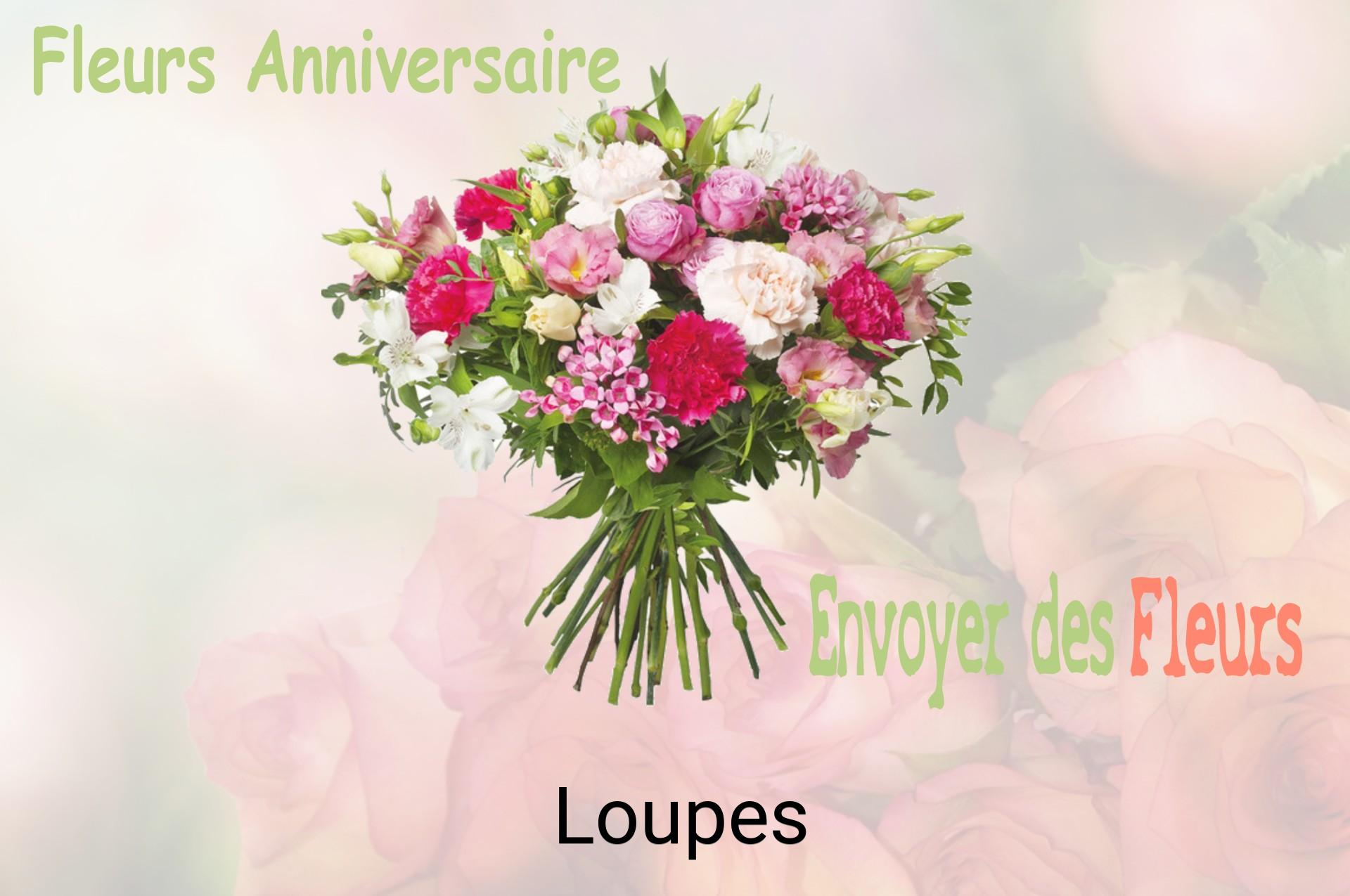 Bouquet de fleurs d’anniversaire livré à Loupes